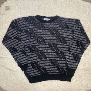 Vintage No Way Abstract Sweater: Size Extra Large